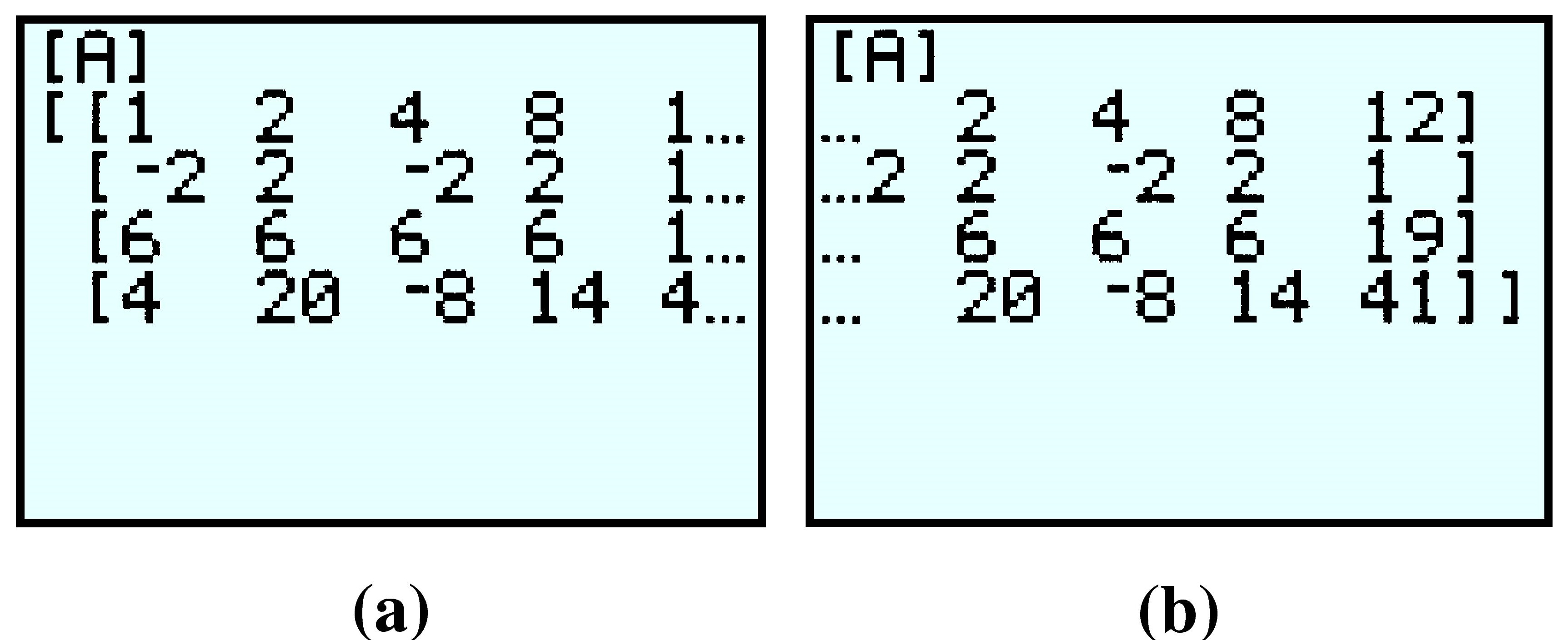 GC windows scrolling to see a matrix